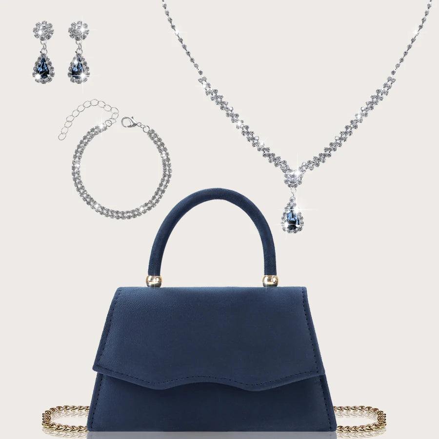 Velvet Evening Bag – Structured Luxury Handbag