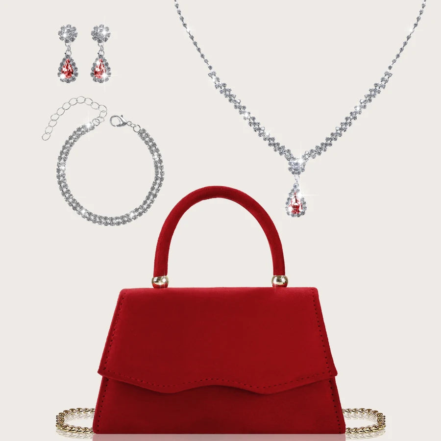 Velvet Evening Bag – Structured Luxury Handbag