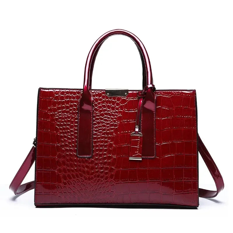 Luxury Crocodile Pattern Handbag
