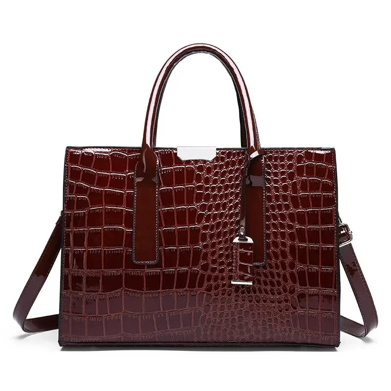 Luxury Crocodile Pattern Handbag
