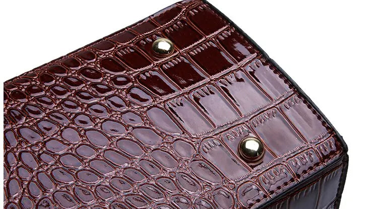 Luxury Crocodile Pattern Handbag