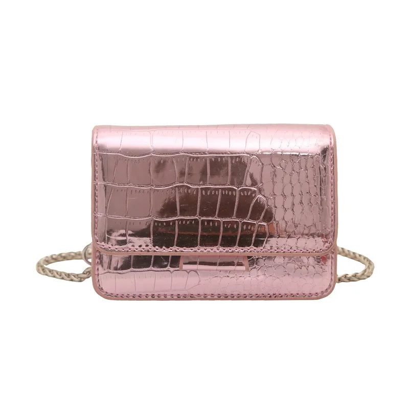 Rhombus Chain Mini Bag – Premium Metallic Crossbody for Women
