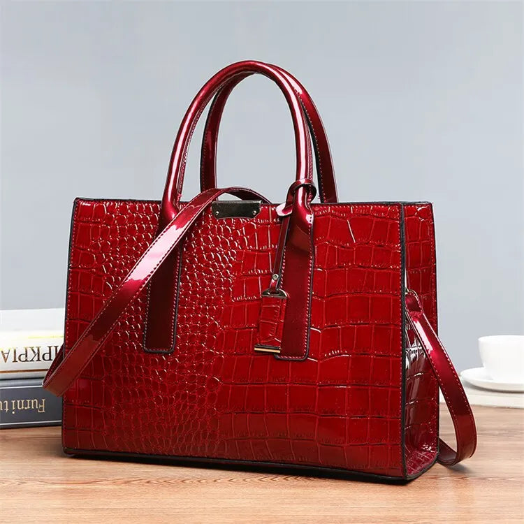 Luxury Crocodile Pattern Handbag