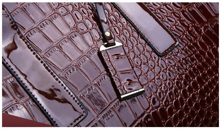Luxury Crocodile Pattern Handbag