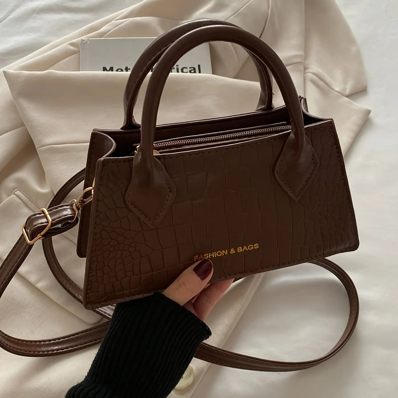 Burgundy Elegant Small Handbag