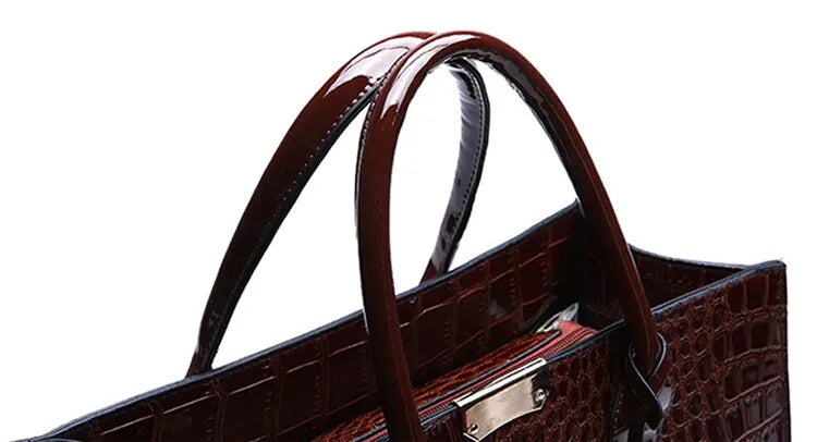 Luxury Crocodile Pattern Handbag