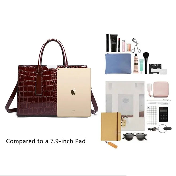 Luxury Crocodile Pattern Handbag
