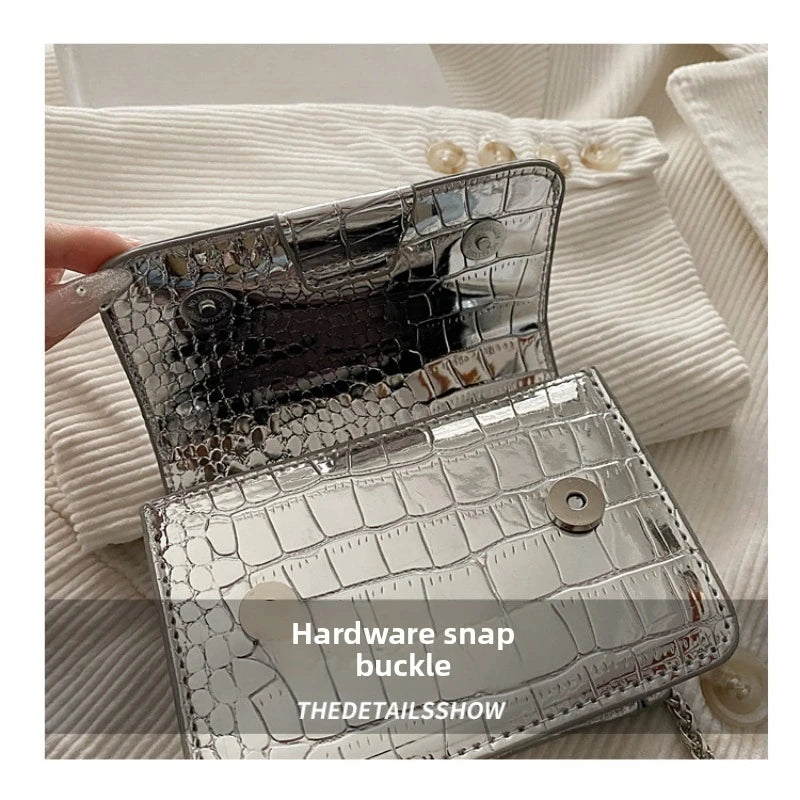 Rhombus Chain Mini Bag – Premium Metallic Crossbody for Women