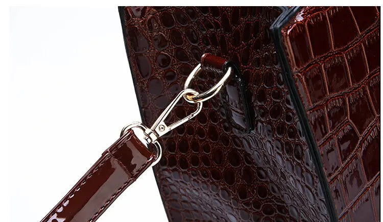 Luxury Crocodile Pattern Handbag