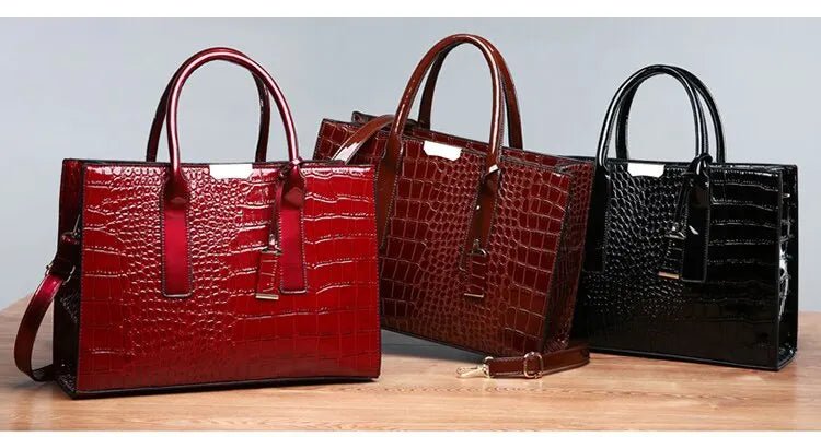 Luxury Crocodile Pattern Handbag
