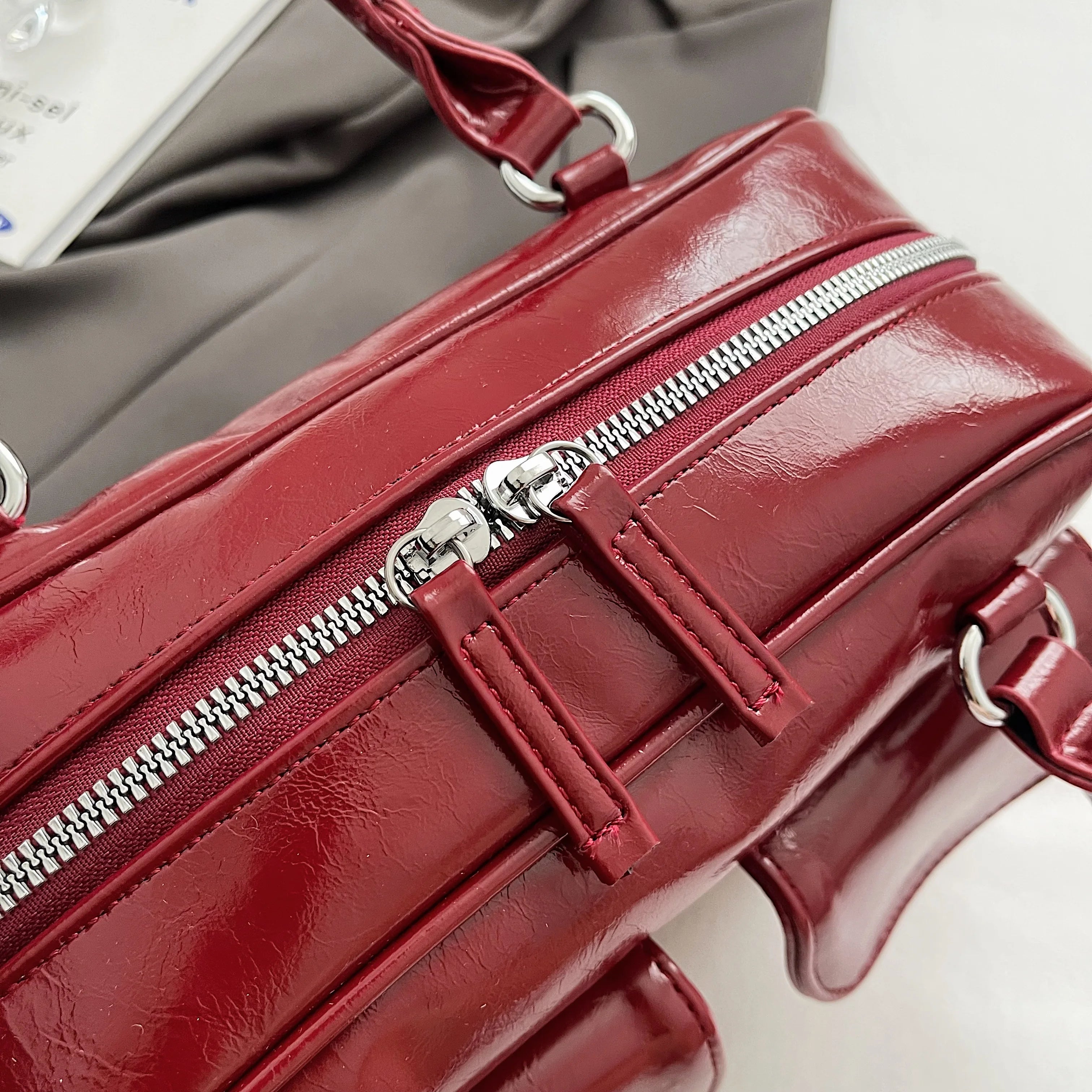 Vintage Burgundy Bow Handbag