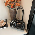Vintage Burgundy Bow Handbag