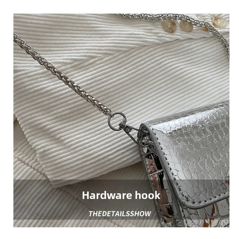 Rhombus Chain Mini Bag – Premium Metallic Crossbody for Women