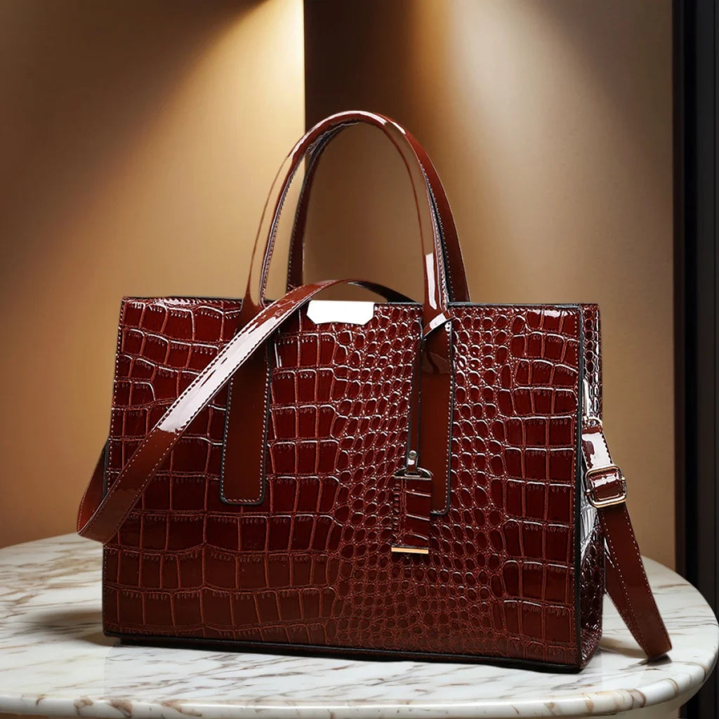 Luxury Crocodile Pattern Handbag