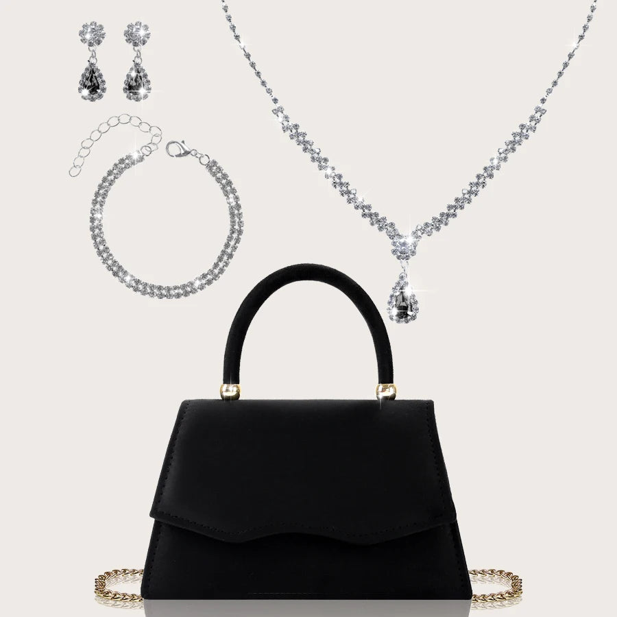 Velvet Evening Bag – Structured Luxury Handbag